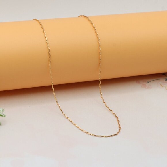 Minimal Pearl Accent Rose Gold Necklace, XPNL0216 - Picture 1 of 12